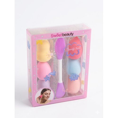 1 (18) Sweetbeauty Puff & Silicone Mask Brush Set | Beauty & Skincare Application Tools - Image 1