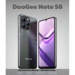 DOOGEE Note58 5G Android 16 Smartphone | 6.75" HD Display, 32GB RAM + 128GB Storage, 6250mAh Battery (Black)