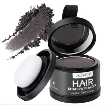 Aliver Quick Cover Grey Hair Root Concealer Hairline Shadow Powder – Black
