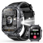 S320B Outdoor Sports Smart Watch | HD Large Touchscreen, 3ATM Waterproof & LED Flashlight