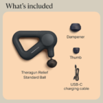 Theragun Relief Handheld Percussion Massage Gun – Black | Everyday Muscle Relief Massager - Image 4
