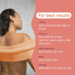 Cleanlogic Bath & Body Exfoliating Cloth | Stretchy Reusable Bath & Shower Washcloth (1 Count) - Image 2