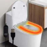 USB Heated Toilet Seat Cover | Adjustable Temperature, Washable & Comfortable Bathroom Warmer