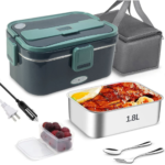 1.8L Self-Heating Electric Lunch Box | Portable Food Warmer with Carry Bag