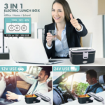 1.8L Self-Heating Electric Lunch Box | Portable Food Warmer with Carry Bag - Image 3