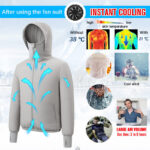 Smart Cooling Powerful Clothing Conditioned Lightweight Portable Outdoor Sports Work Daily Wear Air Conditioner Fan Jacket - Image 3