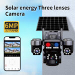 China Cheap QD5 6MP Three Lens Solar Indoor Wifi Security Solar Battery Ptz Wireless Camera with Solar Panels for Outdoor - Image 6
