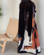Miyake Open Pleats Abaya 2025 Dubai Modest Cardigan Style Casual Robe for Women Breathable Muslim Print Loose Eid Abayas - Image 4