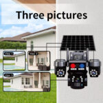 China Cheap QD5 6MP Three Lens Solar Indoor Wifi Security Solar Battery Ptz Wireless Camera with Solar Panels for Outdoor - Image 5