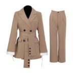 New Women Suits blazer Pants Suit Special Fashionable Design Office Lady Pant Suits Two Piece Set