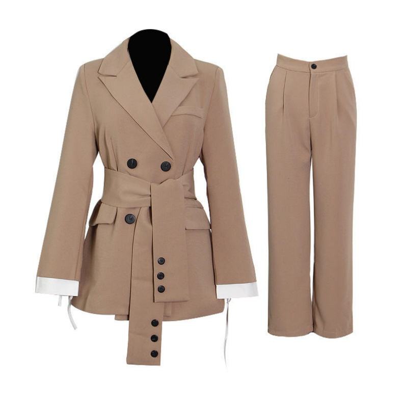 H8bdd714537094041b070ab9a377e38825 New Women Suits blazer Pants Suit Special Fashionable Design Office Lady Pant Suits Two Piece Set - Image 1