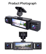 Video Recorder Dash Cam IPS 3.16inch HD 4K Night Vision 1080p 150-180 Rearview Camera with Waterproof G-Sensor 4-Lens System - Image 4