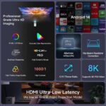 Hotack X1AR Smart Android 14 Wireless Phone Projecteur HD Home Theater Video Game Proyector Portable Mini Outdoor Projector - Image 2