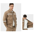 Manufacturer's Fashion Uniforms Unisex Custom Work Clothes Windproof Cotton Construction Workwear With Reflective Feature - Image 3